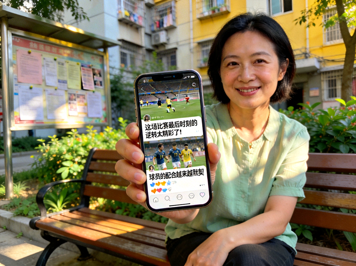 用户在社区分享赛事评论的场景